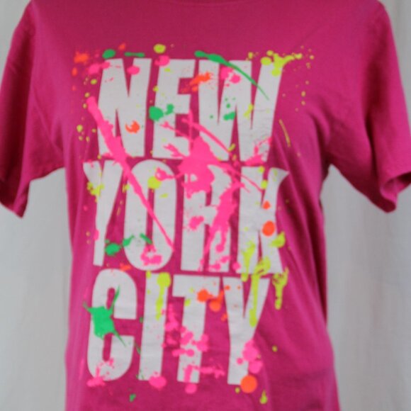 Vintage NYC T-Shirt New York City 80s Neon Unisex Size Small Cotton Retro 90s - Picture 3 of 6